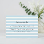 Neem een boek mee voor baby boy request. Blauwe st Informatiekaartje (Staand voorkant)