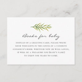 Neem een boek mee voor baby request. Eenvoudig gro Informatiekaartje