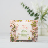 NEEM EEN BOEK Peach Rozen Roze Baby shower Kaart (Staand voorkant)