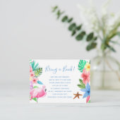 Neem een boek tropical baby shower insert card mee informatiekaartje (Staand voorkant)