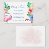 Neem een boek tropical baby shower insert card mee informatiekaartje (Voorkant / Achterkant)