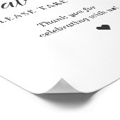 Neem een Boho Dusty Blue Floral. Poster (Hoek)