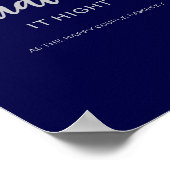 Neem een bord met een handbediende legant marinebl poster (Hoek)