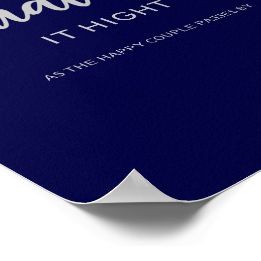 Neem een bord met een handbediende legant marinebl poster (Hoek)