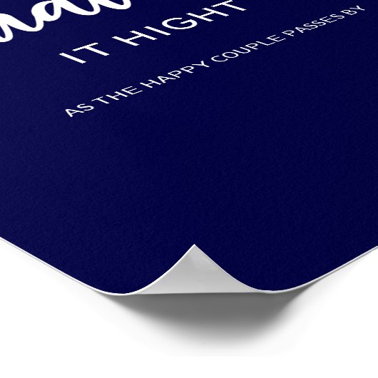 Neem een bord met een handbediende legant marinebl poster (Hoek)