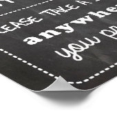 Neem een bord voor een bruiloft. poster (Hoek)