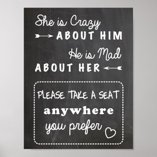 Neem een bord voor een bruiloft. poster (Voorkant)