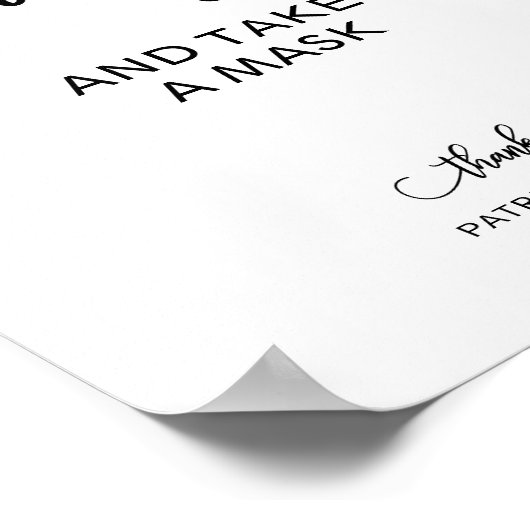 Neem een bordje met een Maskerbruiloft en maak er  Poster (Hoek)