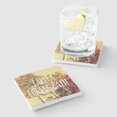 Neem een bosbad Northern Birch Trees Art Stenen Onderzetter (Zijkant)