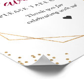 Neem een Bourgogne Floral geometrisch Poster (Hoek)