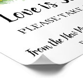 Neem een ​​Bruidsboeket Bruiloft Zonnebloem Bord Poster (Hoek)