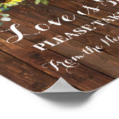 Neem een bruidsshowerscadeau Huwelijk Zonnebloem B Poster (Hoek)