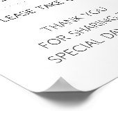 Neem een bruiloft programma-ceremonie poster (Hoek)