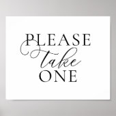 Neem een, bruiloft repetitie diner gunsten poster (Voorkant)