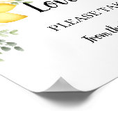 Neem een bruiloftsbruidssalon Wedding Lemons & Ros Poster (Hoek)
