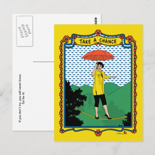 Neem een Chance_A_ Briefkaart (Voorkant / Achterkant)