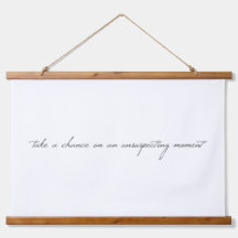 Neem een Chance Wood Topped Wall Tapestry