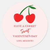 Neem een Cherry Sweet Valentijnsdag Ronde Sticker (Voorkant)