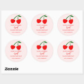 Neem een Cherry Sweet Valentijnsdag Ronde Sticker (Vel)
