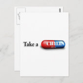 Neem een Chill Pill Briefkaart (Voorkant / Achterkant)
