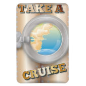 Neem een cruise cartoon reisposter magneet (Verticaal)