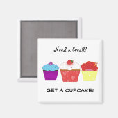 Neem een cupcake magneet (Voorkant / Achterkant)