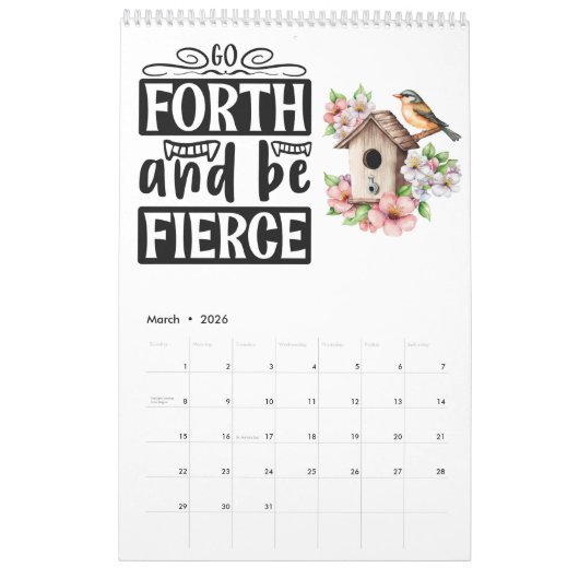 Neem één dag per keer kalender (Mar 2026)