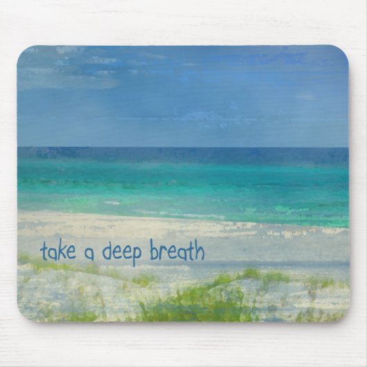 Neem een diepe Breath Ocean Mousepad Muismat (Voorkant)
