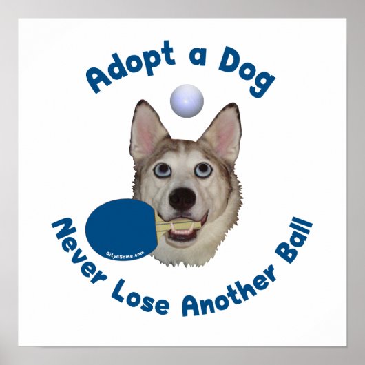 Neem een Dog Ping Pong aan Poster (Voorkant)