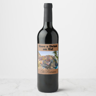 Neem een drankje op onze kosten! Aangepast Wijn Etiket