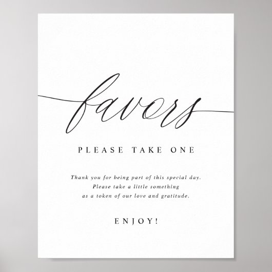 Neem één elegante moderne trouwtekstbord poster (Voorkant)