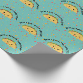 Neem een Fantastaco Verjaardag Leuke kawaii Taco Cadeaupapier