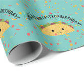 Neem een Fantastaco Verjaardag Leuke kawaii Taco Cadeaupapier (Rol Hoek)