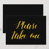 "Neem een" Faux Gold Foil Chic Weddenschap Kaart (Voorkant / Achterkant)