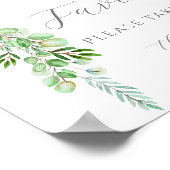 Neem één Favors Sign Blue-ballonballon Baby shower Poster (Hoek)