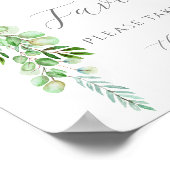 Neem één Favors Sign Blue-ballonballon Baby shower Poster (Hoek)