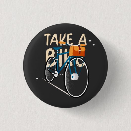 Neem een fiets ronde button 3,2 cm (Voorkant)