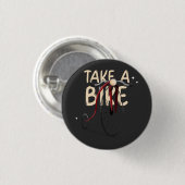 Neem een fiets ronde button 3,2 cm (Voorkant /achterkant)