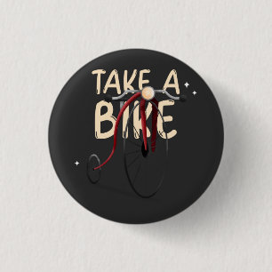Neem een fiets ronde button 3,2 cm