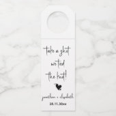 Neem een foto die we de Knot Wedding verbonden heb Flessenhanger (Voorkant)