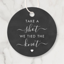 Neem een foto die we op het Knot Wedding Chalkboar Bedankjes Labels