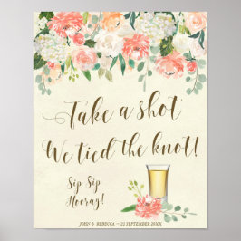 Neem een foto die we vastgebonden hebben aan het t poster