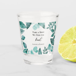 Neem een foto van de Blauwgroen Greenery van de Kn Shot Glas