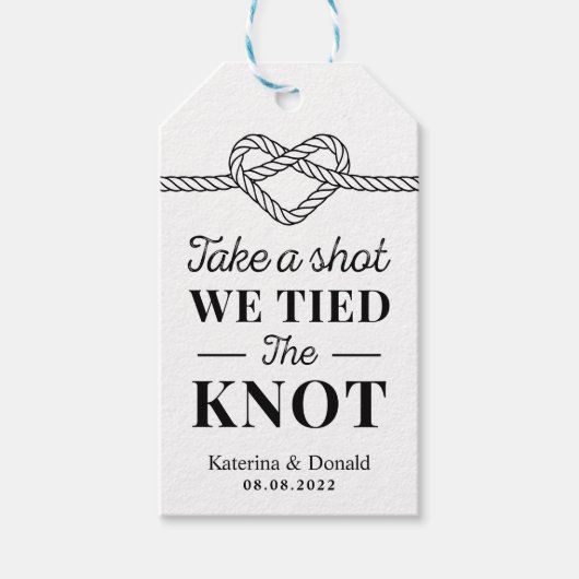 Neem een foto van het huwelijk. cadeaulabel (Voorkant)