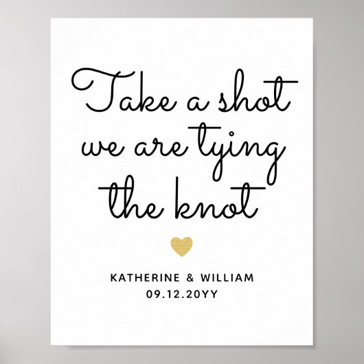 Neem een foto van het verloving van de knoop. poster (Voorkant)