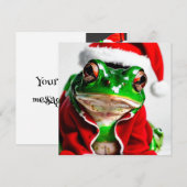 Neem een Froggy Groggy Christmas Holiday Kaart (Voorkant / Achterkant)