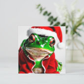Neem een Froggy Groggy Christmas Holiday Kaart (Staand voorkant)