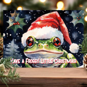 Neem een Froggy Little Christmas Frog Feestdagen Kaart