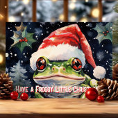 Neem een Froggy Little Christmas Frog Feestdagen Kaart