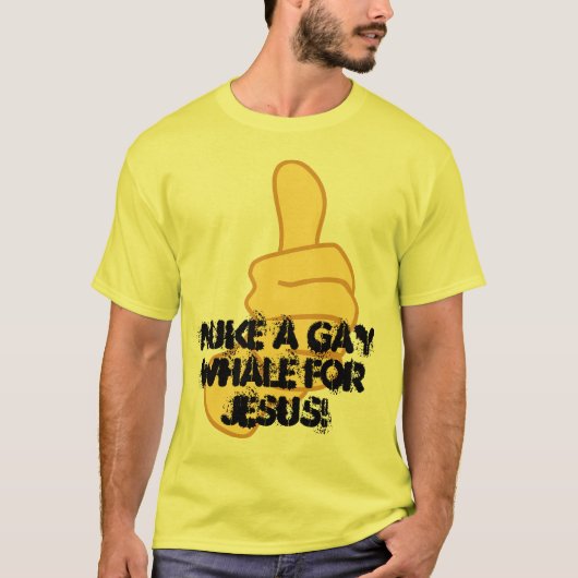 NEEM EEN GAY WHALE T-SHIRT (Voorkant)